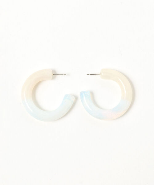 Ray BEAMS(レイビームス)の「KEANE / 2トーン フープ ピアス(ピアス(両耳用)・レディース・その他・ONE SIZE)」の2枚目の写真