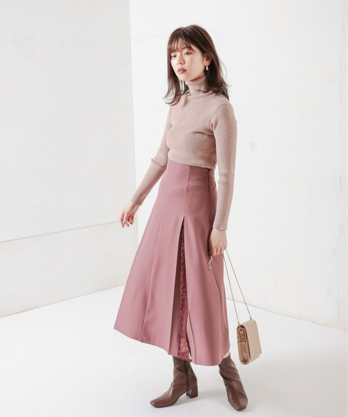 natural couture(ナチュラルクチュール)の「8枚接ぎレースちら見えスカート(スカート・レディース・ブラウン/カーキ/ピンク/ライトベージュ・FREE)」の17枚目の写真