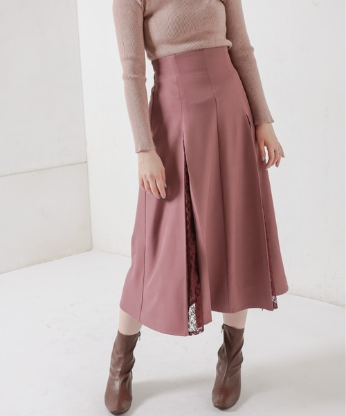 natural couture(ナチュラルクチュール)の「8枚接ぎレースちら見えスカート(スカート・レディース・ブラウン/カーキ/ピンク/ライトベージュ・FREE)」の16枚目の写真