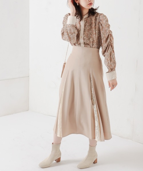 natural couture(ナチュラルクチュール)の「8枚接ぎレースちら見えスカート(スカート・レディース・ブラウン/カーキ/ピンク/ライトベージュ・FREE)」の10枚目の写真