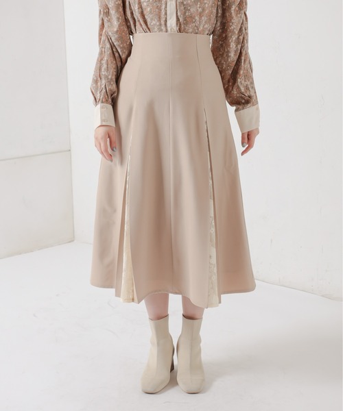 natural couture(ナチュラルクチュール)の「8枚接ぎレースちら見えスカート(スカート・レディース・ブラウン/カーキ/ピンク/ライトベージュ・FREE)」の19枚目の写真