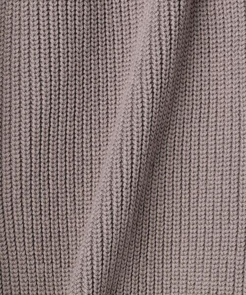 バトナー シグネチャークルーネックニット 綿 グレージュ サイズ2 ta3 BATONER（バトナー）の「シグネチャークルーネックニット/SIGNATURE