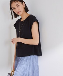 ROPE'（ロペ）の「【洗える】【オフィス/お仕事】フレンチスリーブ Tブラウス（セットアップ対応）（シャツ/ブラウス・レディース）」