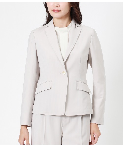 NEWYORKER(ニューヨーカー)の「【ウォッシャブル】ポリエステル 1釦テーラードジャケット(テーラードジャケット・レディース・ベージュ/ネイビー・7号/9号/11号/13号)」の7枚目の写真