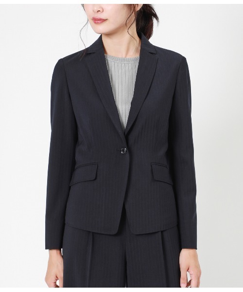 NEWYORKER(ニューヨーカー)の「【ウォッシャブル】ポリエステル 1釦テーラードジャケット(テーラードジャケット・レディース・ベージュ/ネイビー・7号/9号/11号/13号)」の11枚目の写真