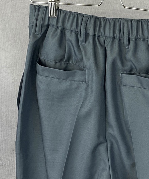 Beno(ビーノ)の「ソフトポリツイル スタプレ ワンタック セミワイド テーパード アンクルパンツ(スラックス・メンズ・ブラック/グレイッシュベージュ/グレイッシュブルー・M/L)」の9枚目の写真