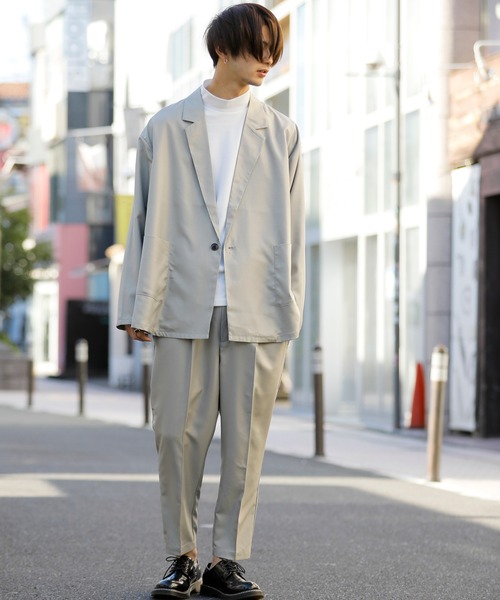 Beno(ビーノ)の「ソフトポリツイル スタプレ ワンタック セミワイド テーパード アンクルパンツ(スラックス・メンズ・ブラック/グレイッシュベージュ/グレイッシュブルー・M/L)」の16枚目の写真