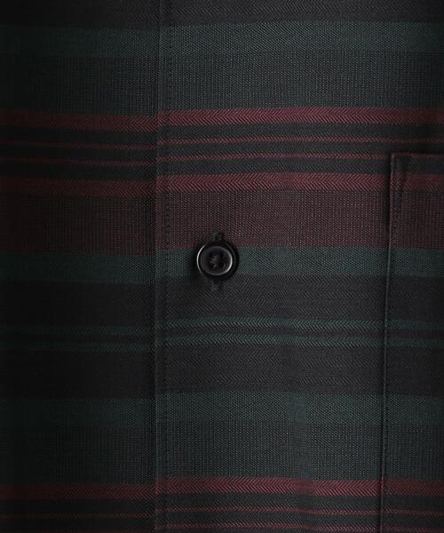 AURALEE（オーラリー）の「＜AURALEE（オーラリー）＞ ボーダー ハーフスリーブ シャツ■■■（シャツ/ブラウス・メンズ・ライトグレー/ダークグリーン・4/5/3）」の10枚目の写真