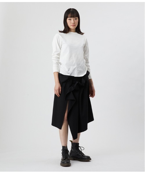 D-VEC(ディーベック)の「ロングスリーブ フォト Tシャツ(VF-30401118)(Tシャツ/カットソー・レディース・ホワイト/ブラック・SMALL/LARGE)」の4枚目の写真