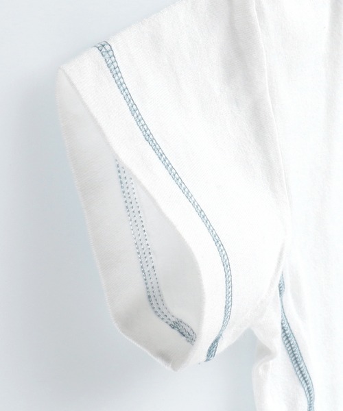 BRANSHES（ブランシェス）の「重ね着風半袖Tシャツ（Tシャツ/カットソー・キッズ・オフホワイト/キャメル・110cm/90cm/120cm/100cm/130cm/150cm/140cm）」の21枚目の写真