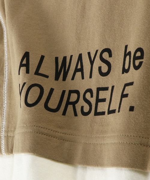 BRANSHES（ブランシェス）の「重ね着風半袖Tシャツ（Tシャツ/カットソー・キッズ・オフホワイト/キャメル・110cm/90cm/120cm/100cm/130cm/150cm/140cm）」の10枚目の写真