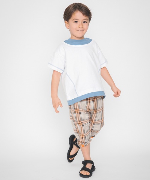 BRANSHES（ブランシェス）の「重ね着風半袖Tシャツ（Tシャツ/カットソー・キッズ・オフホワイト/キャメル・110cm/90cm/120cm/100cm/130cm/150cm/140cm）」の15枚目の写真