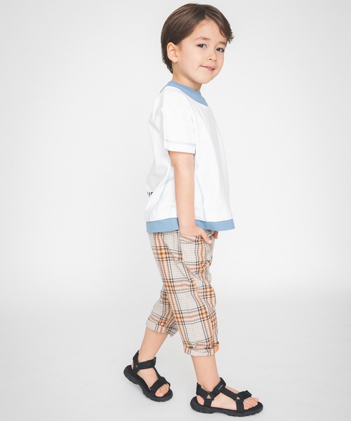 BRANSHES（ブランシェス）の「重ね着風半袖Tシャツ（Tシャツ/カットソー・キッズ・オフホワイト/キャメル・110cm/90cm/120cm/100cm/130cm/150cm/140cm）」の7枚目の写真