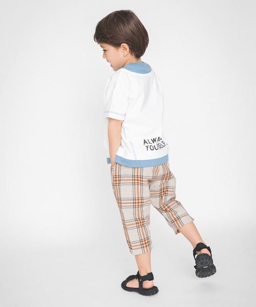 BRANSHES（ブランシェス）の「重ね着風半袖Tシャツ（Tシャツ/カットソー・キッズ・オフホワイト/キャメル・110cm/90cm/120cm/100cm/130cm/150cm/140cm）」の12枚目の写真