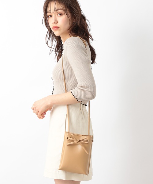 Heather(ヘザー)の「スクエアリボンショルダー 940550(ショルダーバッグ・レディース・ベージュ/グリーン/アイボリー・ONE SIZE)」の7枚目の写真