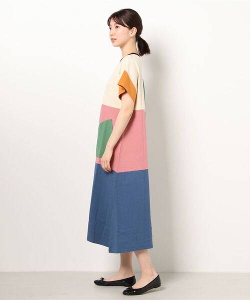 go slow caravan(ゴースローキャラバン)の「USA/C天竺 切替ワンピース W(ワンピース・レディース・その他2/その他1・FREE)」の3枚目の写真