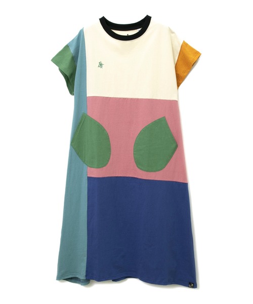 go slow caravan(ゴースローキャラバン)の「USA/C天竺 切替ワンピース W(ワンピース・レディース・その他2/その他1・FREE)」の1枚目の写真