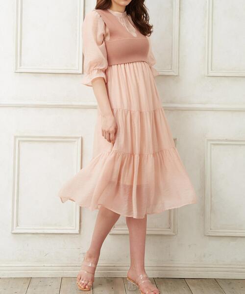 ニットビスチェ ティアードワンピース Set ワンピース セール ワンピース Allamanda アラマンダ のファッション