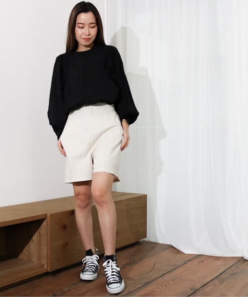 Per sist ence（パーシエンス）の「Per sist ence/パーシエンス　リネンライク　トラウザーショーツ（その他パンツ・レディース・アイボリー/イエロー/ベージュ/ブラウン・FREE）」の10枚目の写真