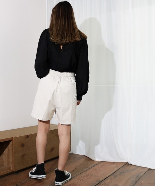 Per sist ence（パーシエンス）の「Per sist ence/パーシエンス　リネンライク　トラウザーショーツ（その他パンツ・レディース・アイボリー/イエロー/ベージュ/ブラウン・FREE）」の13枚目の写真