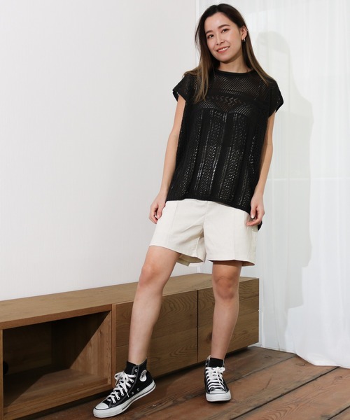 Per sist ence（パーシエンス）の「Per sist ence/パーシエンス　リネンライク　トラウザーショーツ（その他パンツ・レディース・アイボリー/イエロー/ベージュ/ブラウン・FREE）」の14枚目の写真