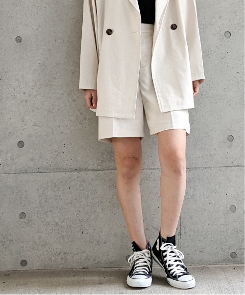 Per sist ence（パーシエンス）の「Per sist ence/パーシエンス　リネンライク　トラウザーショーツ（その他パンツ・レディース・アイボリー/イエロー/ベージュ/ブラウン・FREE）」の18枚目の写真