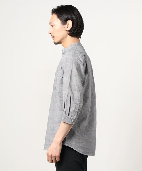 NAVY(ネイビー)の「ハイブリッドリネン 七分袖シャツ(シャツ/ブラウス・メンズ・ブルー/グレー・L/XL/S/M)」の16枚目の写真