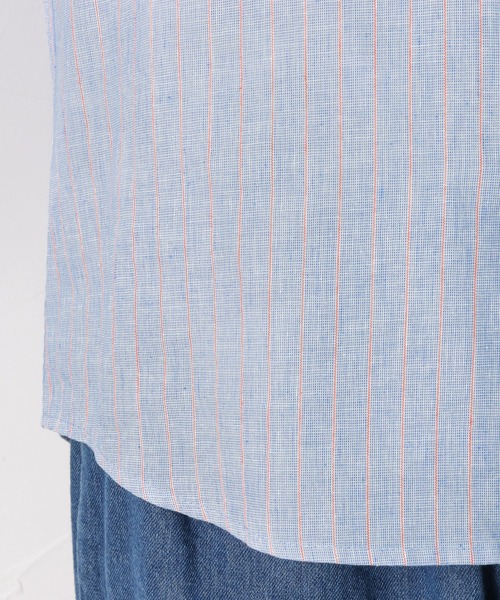NAVY(ネイビー)の「ハイブリッドリネン 七分袖シャツ(シャツ/ブラウス・メンズ・ブルー/グレー・L/XL/S/M)」の11枚目の写真