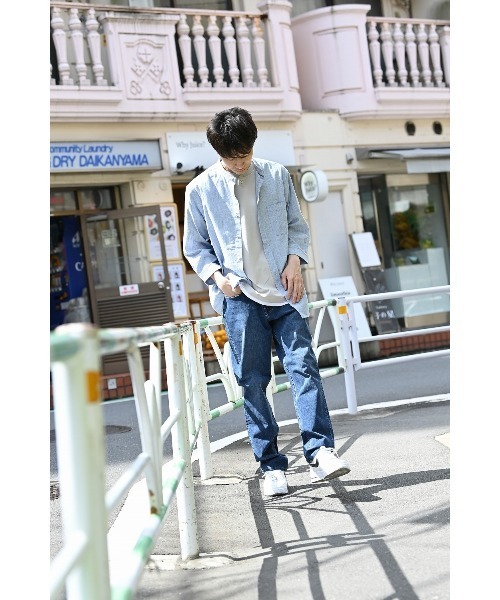 NAVY(ネイビー)の「ハイブリッドリネン 七分袖シャツ(シャツ/ブラウス・メンズ・ブルー/グレー・L/XL/S/M)」の22枚目の写真