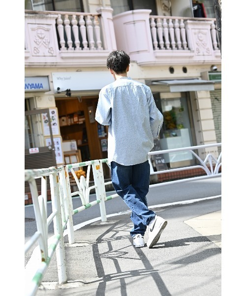 NAVY(ネイビー)の「ハイブリッドリネン 七分袖シャツ(シャツ/ブラウス・メンズ・ブルー/グレー・L/XL/S/M)」の19枚目の写真