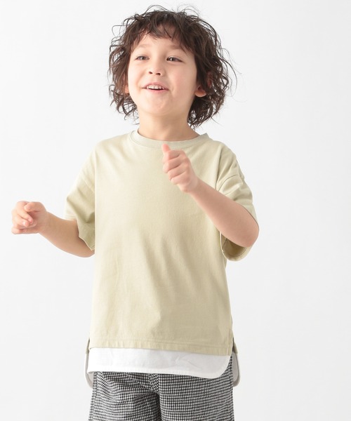 GLOBAL WORK（グローバルワーク）の「【キッズ】シャーベッTEEレイヤード/940122（Tシャツ/カットソー・キッズ・ライトグレー/ブラック/ブルー/ライトイエロー/ダークブラウン/グリーン・110cm/100cm/120cm/130cm/140cm/150cm/160cm）」の6枚目の写真