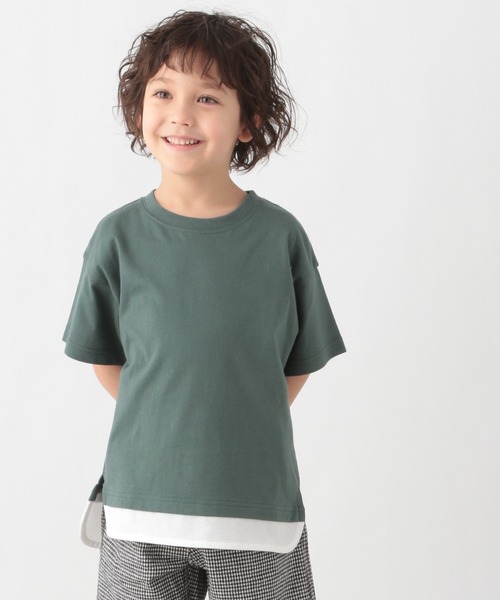 GLOBAL WORK（グローバルワーク）の「【キッズ】シャーベッTEEレイヤード/940122（Tシャツ/カットソー・キッズ・ライトグレー/ブラック/ブルー/ライトイエロー/ダークブラウン/グリーン・110cm/100cm/120cm/130cm/140cm/150cm/160cm）」の4枚目の写真