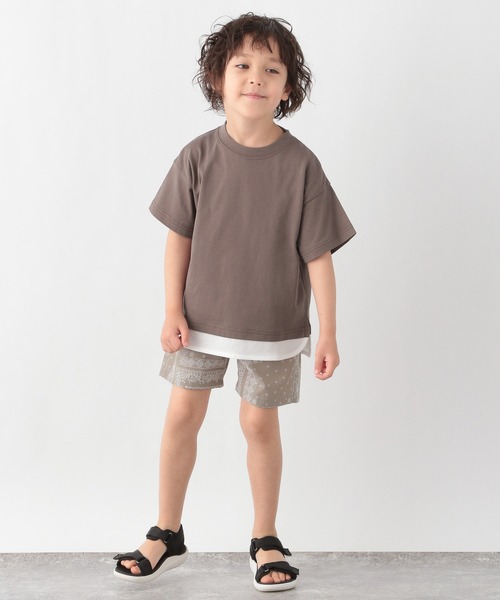 GLOBAL WORK（グローバルワーク）の「【キッズ】シャーベッTEEレイヤード/940122（Tシャツ/カットソー・キッズ・ライトグレー/ブラック/ブルー/ライトイエロー/ダークブラウン/グリーン・110cm/100cm/120cm/130cm/140cm/150cm/160cm）」の12枚目の写真