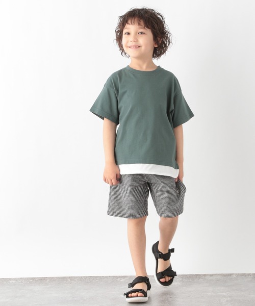 GLOBAL WORK（グローバルワーク）の「【キッズ】シャーベッTEEレイヤード/940122（Tシャツ/カットソー・キッズ・ライトグレー/ブラック/ブルー/ライトイエロー/ダークブラウン/グリーン・110cm/100cm/120cm/130cm/140cm/150cm/160cm）」の16枚目の写真