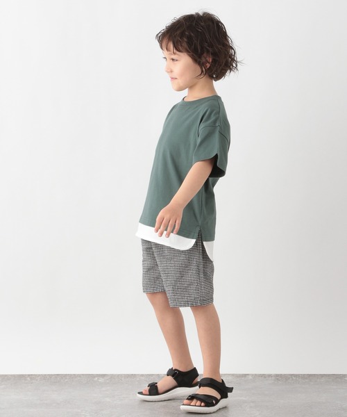 GLOBAL WORK（グローバルワーク）の「【キッズ】シャーベッTEEレイヤード/940122（Tシャツ/カットソー・キッズ・ライトグレー/ブラック/ブルー/ライトイエロー/ダークブラウン/グリーン・110cm/100cm/120cm/130cm/140cm/150cm/160cm）」の17枚目の写真