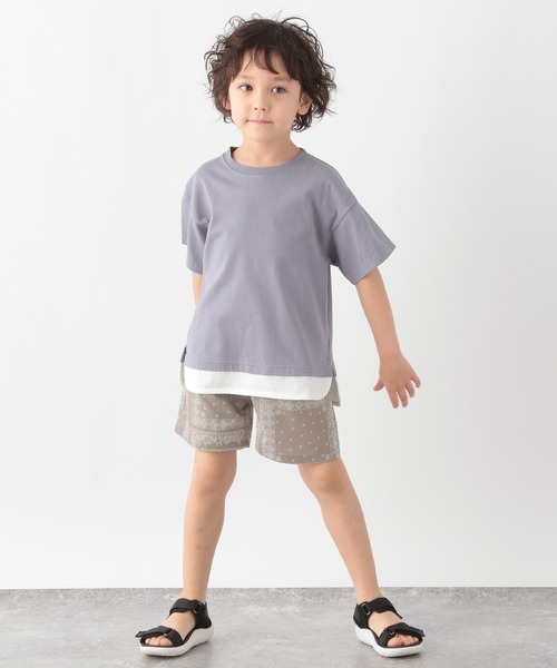 GLOBAL WORK（グローバルワーク）の「【キッズ】シャーベッTEEレイヤード/940122（Tシャツ/カットソー・キッズ・ライトグレー/ブラック/ブルー/ライトイエロー/ダークブラウン/グリーン・110cm/100cm/120cm/130cm/140cm/150cm/160cm）」の18枚目の写真