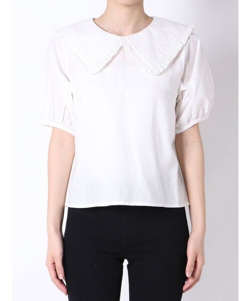 merry jenny(メリージェニー)の「bigフリルカラーパフブラウス(シャツ/ブラウス・レディース・ブラック/オフホワイト/ミント・FREE)」の12枚目の写真