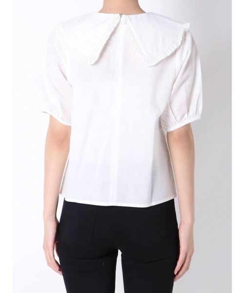 merry jenny(メリージェニー)の「bigフリルカラーパフブラウス(シャツ/ブラウス・レディース・ブラック/オフホワイト/ミント・FREE)」の14枚目の写真