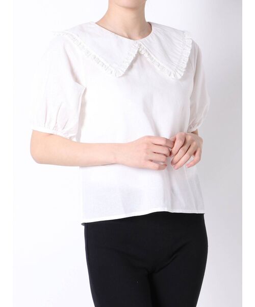 merry jenny(メリージェニー)の「bigフリルカラーパフブラウス(シャツ/ブラウス・レディース・ブラック/オフホワイト/ミント・FREE)」の17枚目の写真