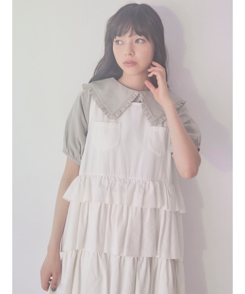 merry jenny(メリージェニー)の「bigフリルカラーパフブラウス(シャツ/ブラウス・レディース・ブラック/オフホワイト/ミント・FREE)」の18枚目の写真