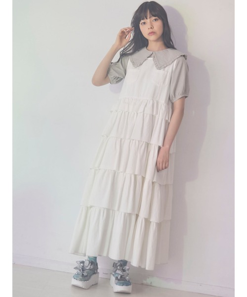 merry jenny(メリージェニー)の「bigフリルカラーパフブラウス(シャツ/ブラウス・レディース・ブラック/オフホワイト/ミント・FREE)」の21枚目の写真