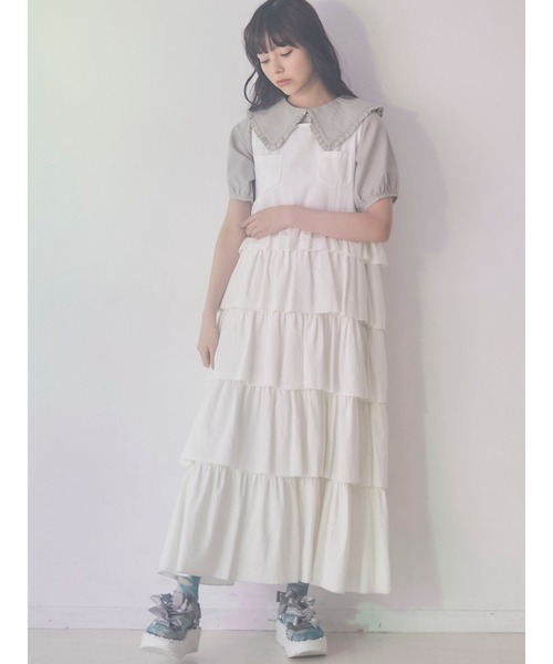 merry jenny(メリージェニー)の「bigフリルカラーパフブラウス(シャツ/ブラウス・レディース・ブラック/オフホワイト/ミント・FREE)」の22枚目の写真