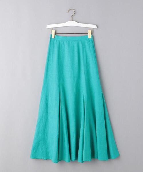UNITED ARROWS(ユナイテッドアローズ)の「UWCC CE/LINEN フレアー マキシスカート◆(スカート・レディース・オリーブ/ターコイズブルー/ナチュラル・40/38/36)」の7枚目の写真