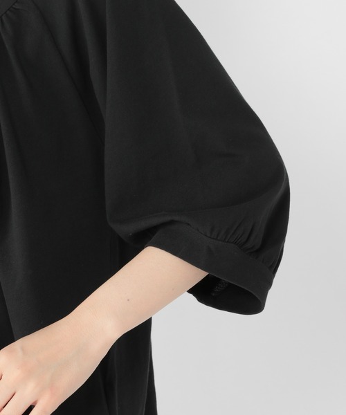 studio CLIP(スタディオクリップ)の「フロントギャザー切り替えプルオーバー(Tシャツ/カットソー・レディース・ライトグレー/ブラウン/ブラック・FREE)」の9枚目の写真