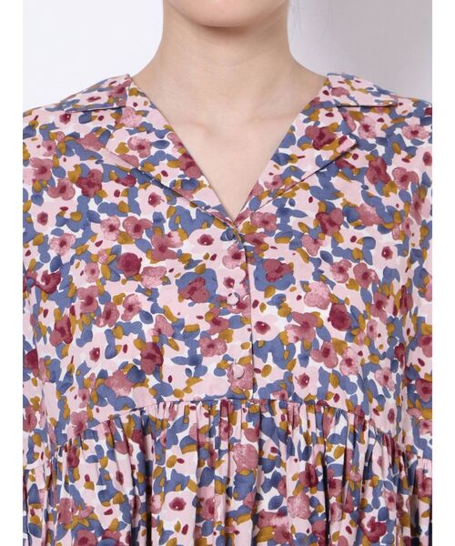 merry jenny（メリージェニー）の「flowerオープンカラーシャツワンピース（ワンピース・レディース・ピンク/ブルー・FREE）」の9枚目の写真