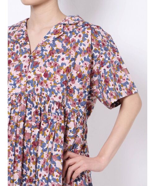 merry jenny（メリージェニー）の「flowerオープンカラーシャツワンピース（ワンピース・レディース・ピンク/ブルー・FREE）」の7枚目の写真