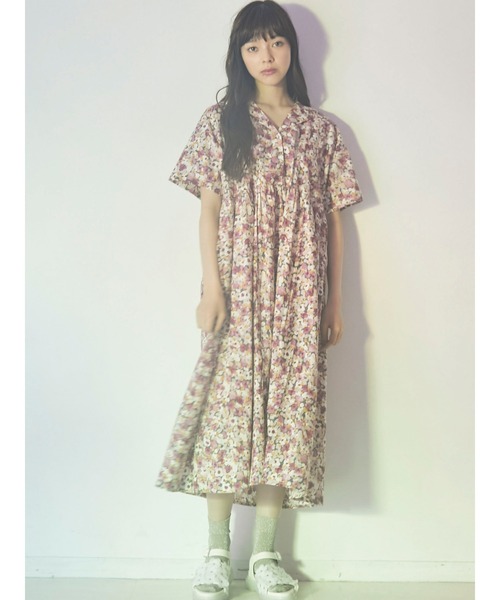 merry jenny（メリージェニー）の「flowerオープンカラーシャツワンピース（ワンピース・レディース・ピンク/ブルー・FREE）」の18枚目の写真