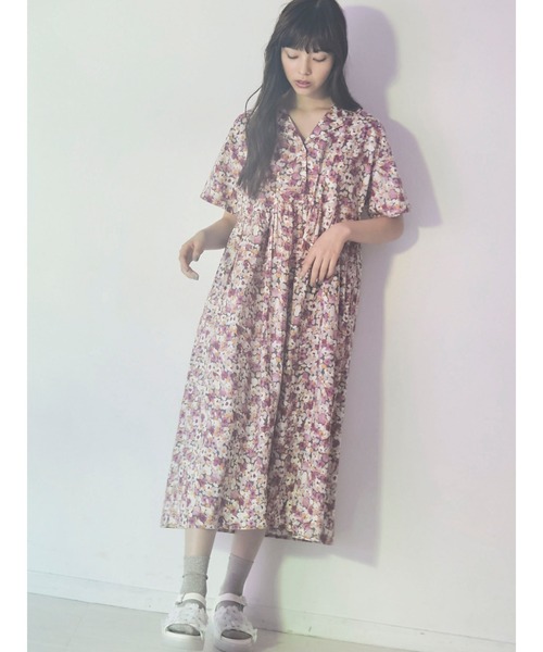 merry jenny（メリージェニー）の「flowerオープンカラーシャツワンピース（ワンピース・レディース・ピンク/ブルー・FREE）」の19枚目の写真