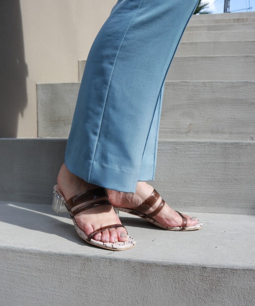 Fabby fabby（ファビィーファビィー）の「クリアヒールサンダル（サンダル・レディース・ブラック/アイボリー/ライトグリーン/パイソン/オフホワイト・MEDIUM/LARGE/SMALL）」の17枚目の写真