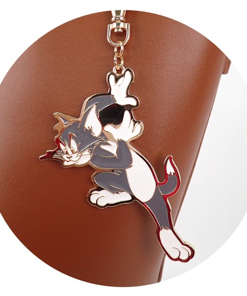 Tom&Jerry(トムアンドジェリー)の「TOM&JERRY×Flapperチャーム付きショルダーバッグ(ショルダーバッグ・レディース・ブラウン/グレー・FREE)」の6枚目の写真
